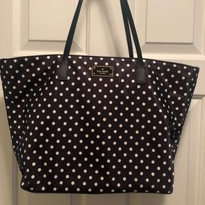 Large Kate Spade polka dot tote